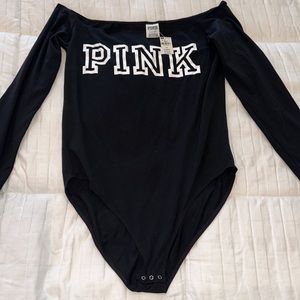 PINK Off the shoulders bodysuit